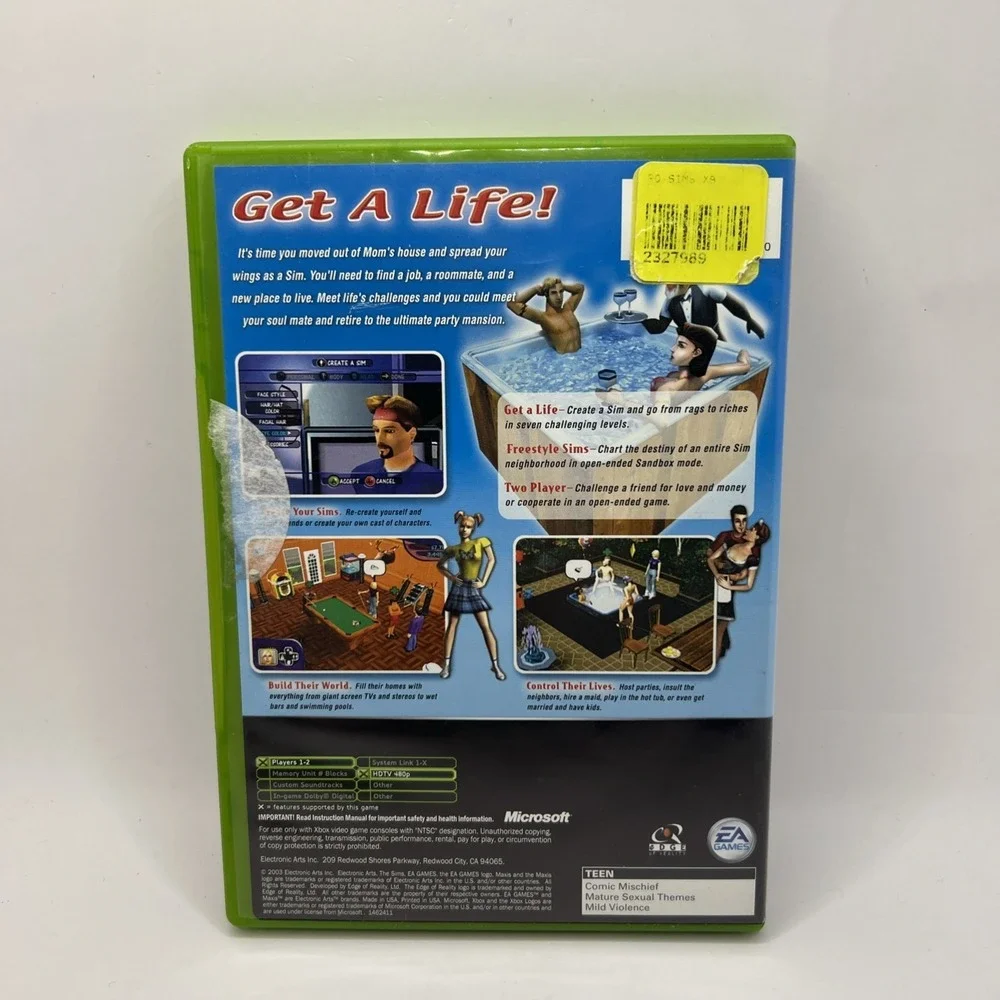 The Sims Microsoft Xbox Original Complete Tested